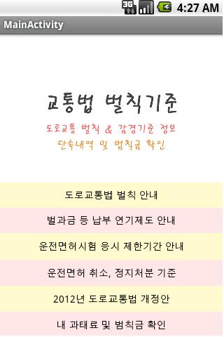 교통법 벌칙기준