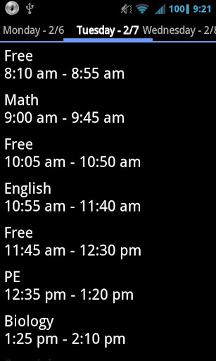 Lakeside Schedule