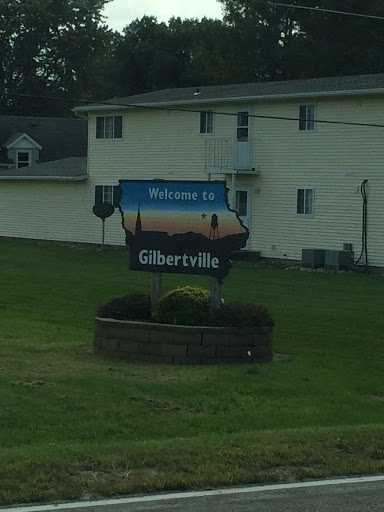 Gilbertville City Welcome Sign
