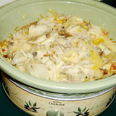 Slow Cooker Scalloped Potatoes with Ham