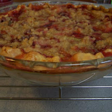 Strawberry Rhubarb Custard Pie