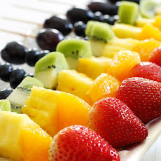 Rainbow Fruit Skewers with Yogurt Fruit Dip