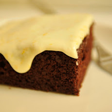 Deep Chocolate Cake with Orange Icing
