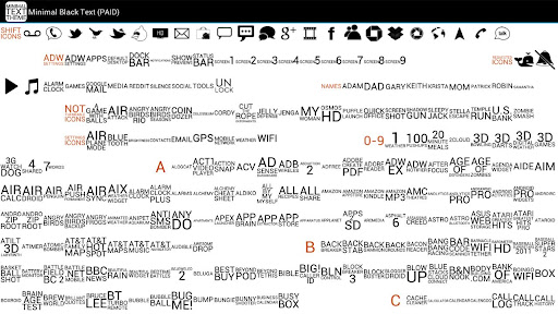 【免費個人化App】Minimal Black Text THEME PAID-APP點子