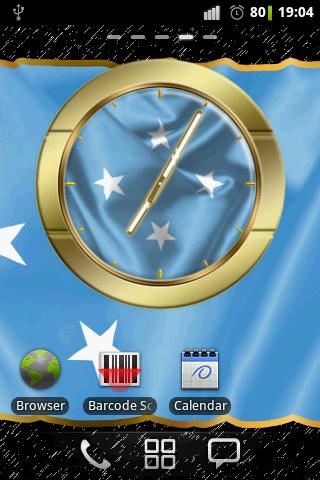 Micronesia flag clocks