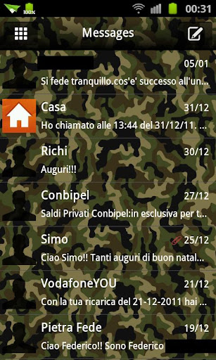 GO SMS Theme Camo