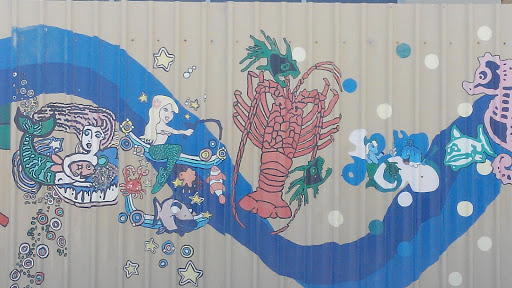 Mermaids & Lobster Mural