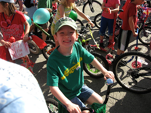 Caleb on his bike!