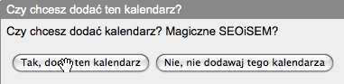 Dodaj Kalendarz okno dialogowe