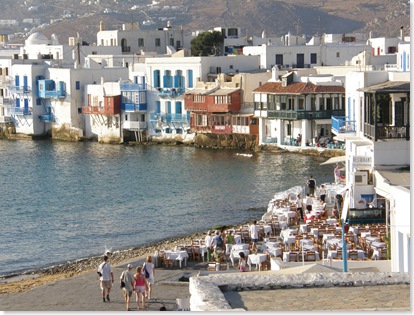 Miconos, casas frente al mar