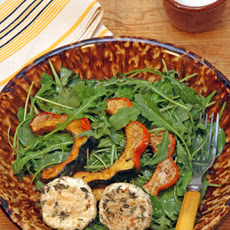 Roasted Acorn Squash Salad with Warm Goat Cheese Rounds