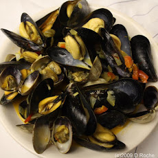 Clams and Mussels in Saffron Cream Sauce