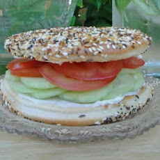 Vegetarian Bagel Sandwich