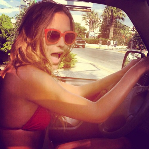 Lucy Watson in sunglasses