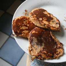 Healthy Peanut Butter Chocolate Chip Cookie Dough Pancakes