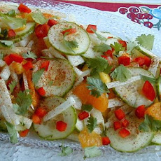 Jicama With Orange, Cucumber, Mango, Red Chile & Lime