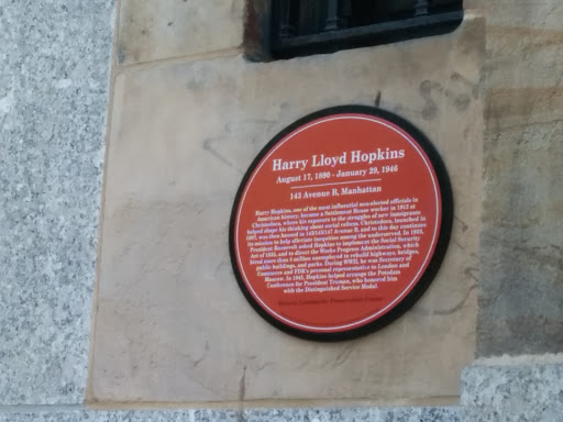 Harry Llyod Hopkins Memorial Plaque