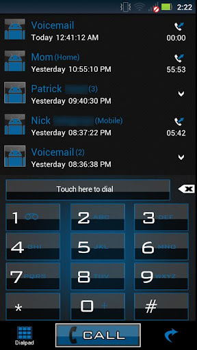 GO Contacts Clean Blue Theme