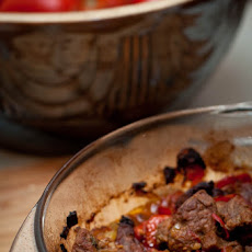 Stew with beef and pepper
