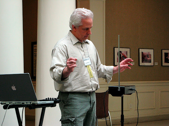 Kip Rosser plays the theremin.