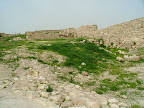 view of Citadel wall along the lower grounds, leaving the complex