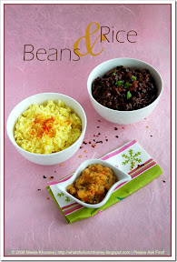 Black Bean Chili with Saffron Rice & Papaya Guacamole