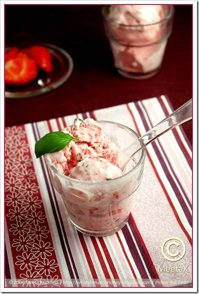Strawberry Basil Ice Cream (03) by MeetaK