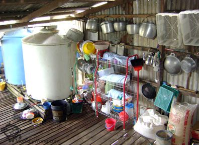 Sarawak Iban Longhouse - Utility Area