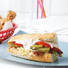 Blackened Catfish Po'boy with Light Tartar Sauce