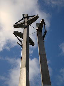 Gdansk Shipyard - Three crosses reminding the killings of shipyard workers by the communists of Poland in 1980.