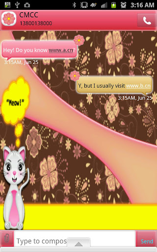 【免費個人化App】GO SMS - Floral Miss Priss-APP點子