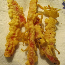 Re-imagined Red Pepper Tempura with Smoky Garlic Aioli