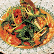 Wild Garlic and White Bean Curry