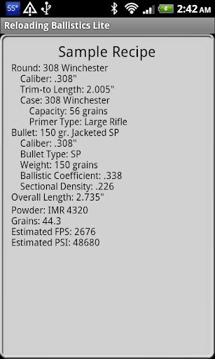 【免費運動App】308 Winchester Ballistics Data-APP點子