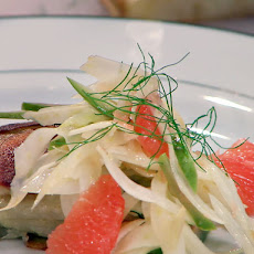 Warm Shaved Fennel with Pink Grapefruit