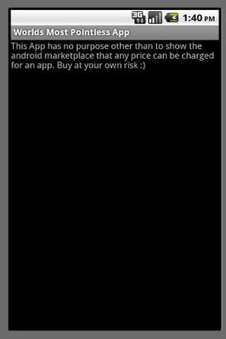 The Worlds Most Pointless App