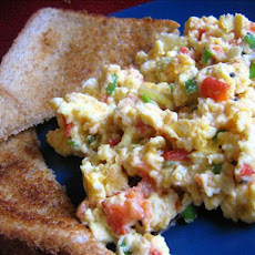 Skopelos Island Strapatsada (Eggs W/ Tomatoes & Peppers)