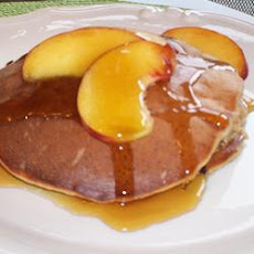 Cinnamon-Peach Cottage Cheese Pancakes