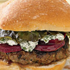 Goat Cheese Burgers with Beets
