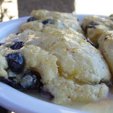 Blueberry Scones With Lemon Glaze