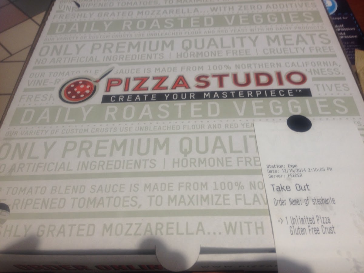 Gluten-Free at Pizza Studio