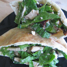 Greek Pita Sandwich With Italian Dressing