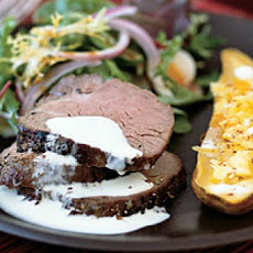 Roast Beef Tenderloin with Wasabi-Garlic Cream