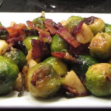 Roasted Apples and Brussels Sprouts