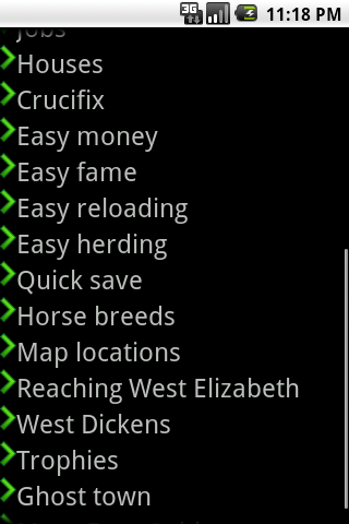 red-dead-redemption-cheats for android screenshot