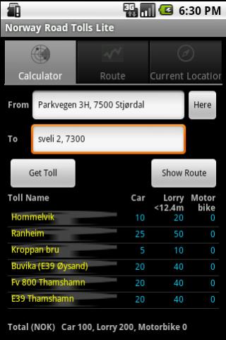 Norway Road Toll Lite