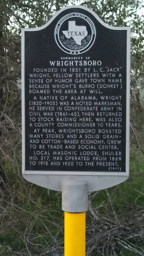 Community of Wrightsboro Historical Marker
