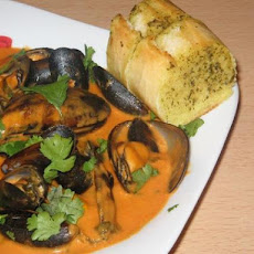 Spicy Coconut Mussels