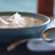 Cauliflower Soup with Pecorino Romano and Truffle Oil