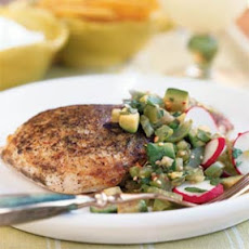 Seared Chicken with Tomatillo-Avocado Salsa